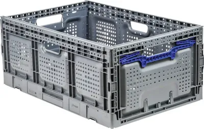 Produktbild von Klappbox Industrial 55 l 600x260x400 mm grau/blau