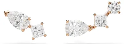 Productafbeelding van Swarovski Mesmera oorbellen, rosévergulde oorbellen met sprankelende Swarovski-kristallen