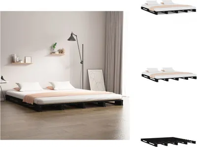 Imagen del producto de vidaXL Estructura de cama de palets, color , 120x190 cm, madera maciza de pino - Camas y estructuras de cama