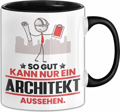Produktbild von Architekt Geschenk Tasse So Gut Kann Nur Ein Architekt Aussehen Geschenkidee Kaffee-Becher (Schwarz)