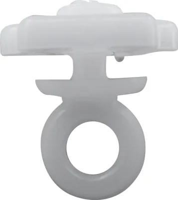 Image de rewagi® Arrêtoirs avec anneau - 50 pièces - Blanc - Plastique - pour rails à rideaux