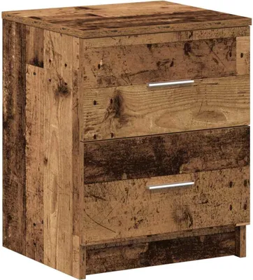 Immagine prodotto di Comodino con 2 Cassetti Legno Antico 40x36x50 cm
