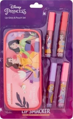 Image de Lip Smacker Disney Princess Lip Gloss & Pouch Lip Glosses 4 x 6 ml + trousse de maquillage