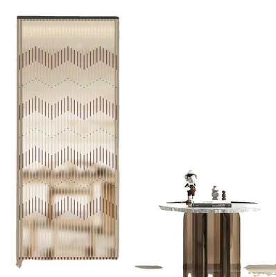 Zdjęcie produktu dla Parawan, wykonany z bambusa i drewna, wymiary 90 x 220 cm, 31 paneli, ekologiczna konstrukcja, nowoczesny styl