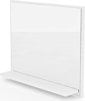 Produktbild von Badspiegel mit Ablage Weiß - H:50 x B: 60 cm - Bathroom Mirror - Moderner Badezimmer Spiegel Rechteckig - Wandspiegel mit Regal