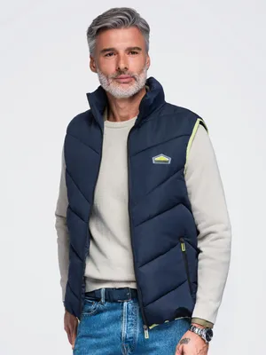 Productafbeelding van Ombre-kleurige herenvest met neonaccenten
