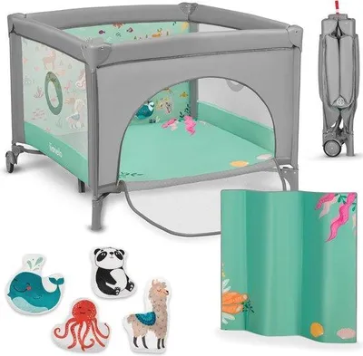 Produktbild von Famanu 2-in-1 Campingbett und Kinderbox - 100 x 100 cm für Kinder bis 15 kg