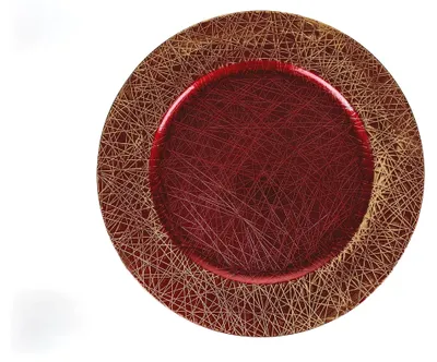 Produktbild von 6er Set Platzteller Weihnachten rot und gold Ø33cm, Kunststoff