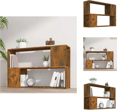 Zdjęcie produktu dla vidaXL Półka na książki dąb wędzony 100x24x63 cm materiał drewnopochodny - Półki na książki i regały