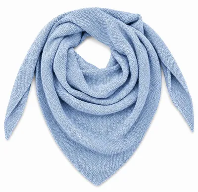 Produktbild von XL Strick Dreieckstuch - Schal 200 x 80 cm | Hellblau