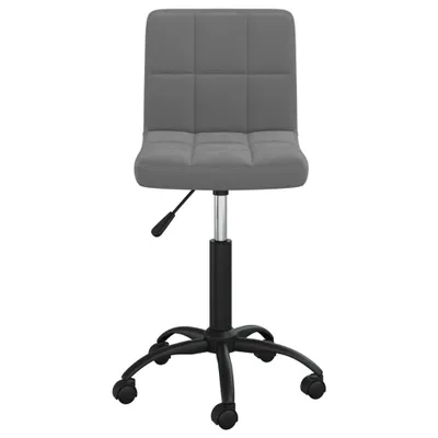 Image de vidaXL Chaise de salle à manger Pivotante Gris foncé Velours