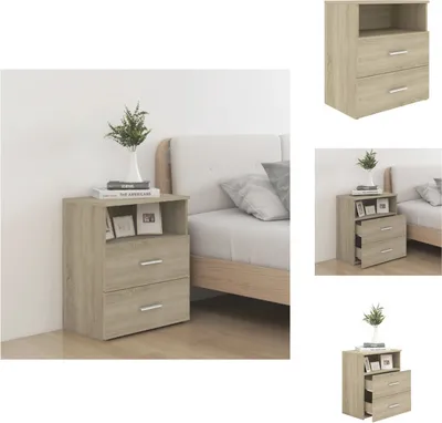 Image de vidaXL Table de chevet chêne Sonoma 50x32x60 cm - Tables de chevet