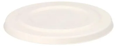 Produktbild von Deckel für Zuckerrohrsuppenbecher, 600 ml, Durchmesser 14 cm, 50 Stück.