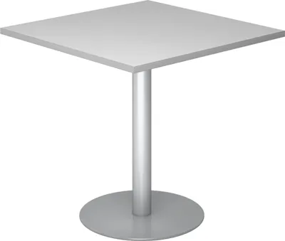 Produktbild von bümö Pausentisch eckig STF - Gestell: Silber, Nachbildung: Grau