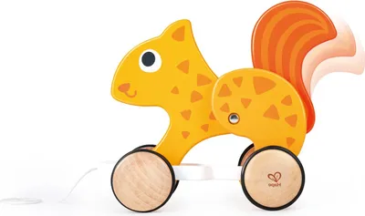 Produktbild von Hape Holz Nachziehtier Eichhörnchen - Lernspielzeug für Kleinkinder