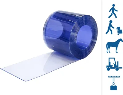 Produktbild von PVC-Streifen Rollenware, 3 x 300 mm, 25 m, transparent