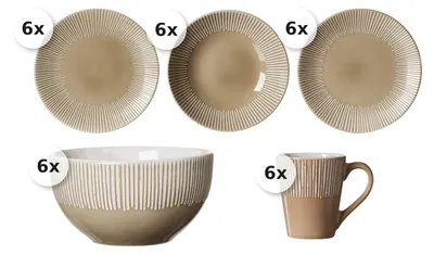 Produktbild von Kombiservice 30 tlg. Banda beige