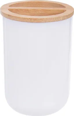 Immagine prodotto di Orion spazzolino tumbler PORTASPAZZOLINO Portaspazzolino in plastica bianca in legno di bambù per bagno