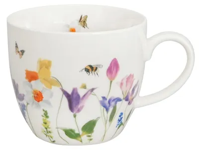 Produktbild von DUO | Becher - Kaffeebecher - 460 ml - bunt - aus Porzellan - mit Blumenmotiv - Geschenkidee - Tasse
