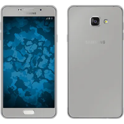 Produktbild von PhoneNatic Case kompatibel mit Samsung Galaxy A7 (2016) A710 - grau Silikon Hülle 360° Fullbody Cover