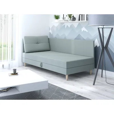 Obrázok produktu pre Čalúnená jednolôžková posteľ 110x195 MENDY PLUS 1 - mätová