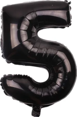 Produktbild von Zahl Luftballon XL 75CM Nummer Folienballon Schwarz 5