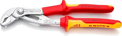 Produktbild von Wasserpumpenzange Cobra L.250mm Chrom VDE Spann-W.50mm m.2Komp.-Hüllen SB Knipex