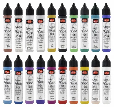 Produktbild von LM-Kreativ Wachs Pen Set Profi 20er, 20 x 28 ml – Kerzen bemalen