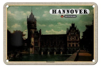 Produktbild von Blechschild Städte Hannover Flusswasserkunst Schloss 18x12cm Schild