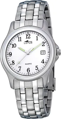 Imagen del producto de Reloj Lotus para hombre, modelo L15150/A, elegante, con correa de acero inoxidable, diseño clásico, color plateado. Referencia: D2UL15150/A