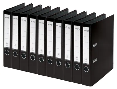 Produktbild von Leitz VON Ordner A4, 10er Pack, Karton mit Kunststoffeinband, 50 mm Rückenbreite