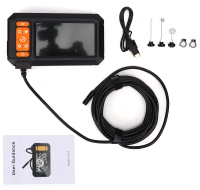 Immagine prodotto di Endoscopio industriale, telecamera di ispezione endoscopica digitale 1080P, telecamera per canali impermeabile IP67 da 8 mm con schermo IPS da 4,3 pollici, 8 luci a LED, 16,