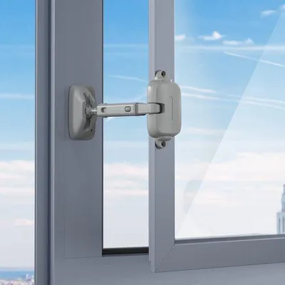 Produktbild von Verstärkte Raamabsicherung, grau, kindersicher, Fensterschutz für Kinder und Haustiere
