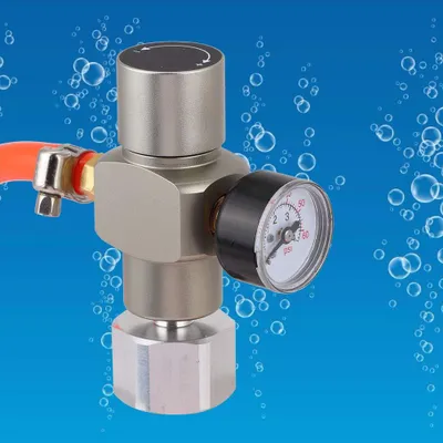 CO2-Mini-Druckregler 0-30 Psi mit Tankadapter und 5/16"-Ausgang