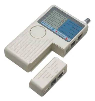 Produktbild von INTELLINET Kabeltester 4-in-1 RJ45/RJ11/USB/BNC       beige retail