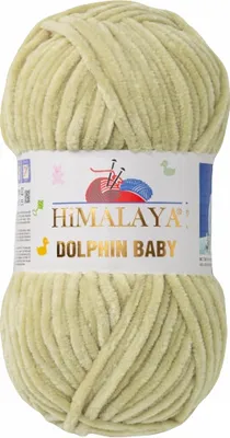 Produktbild von Strickfein Himalaya Dolphin Baby super Bulky Chenille Garn Wolle strickgarn 100 gr 80359 - apfelgrün