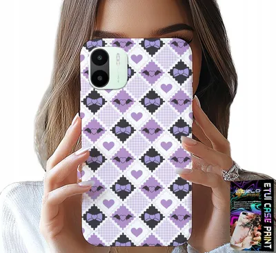 Zdjęcie produktu dla Etui Do Xiaomi Redmi A2 - Modne Serca Kokardki Kokarda + Folia