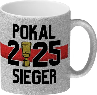 Produktbild von Stuttgart Pokalsieger 2025 Glitzer-Kaffeebecher