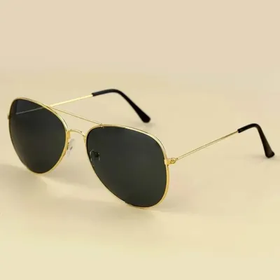 Gold-graue Piloten-Sonnenbrille
