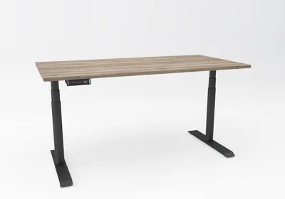 Produktbild von Ergonomischer Steh-Sitz-Schreibtisch, elektrisch verstellbar, mit Dualmotor, Touchscreen, Speichereinstellungen und einer Tragfähigkeit von 160 kg