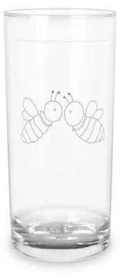 Produktbild von Mr. & Mrs. Panda Glas Biene Liebe 400 ml - Transparent - Geschenk, Wasserglas, Tumbler, Trinkglas, Cocktailglas, Longdrinkglas
