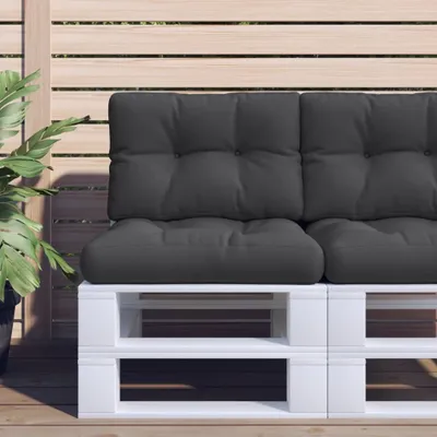 Produktbild von Möbel Palettenkissen Schwarz 50x40x12 cm Stoff - Gartenmöbelauflagen 360542
