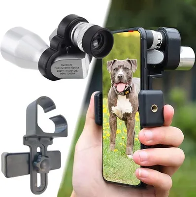 Produktbild von Telefon Fernglas Teleskop Kamera Handy 8x20 - Monokular mit Lupe und Nachtsicht Zoom in HD Nachtsicht - Zoom Objektiv Smartphone