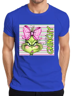 Immagine prodotto di Feelin' Grinchy Maglietta da uomo con regalo di Natale, blu, XL