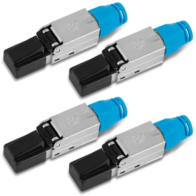 Produktbild von 4x Cat 8 Netzwerkstecker CAT 8.1 RJ45 LAN Netzwerk Stecker geschirmt Werkzeuglos