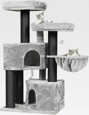 Produktbild von Kratzbaum groß XXL, Katzenbaum für Katzen stabil mit Sisalsäulen, 2 Aussichtsplattformen