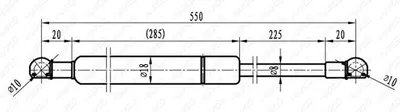 Produktbild von Gasfeder, Koffer-/Laderaum VOLVO 440 K 08/88-12/96