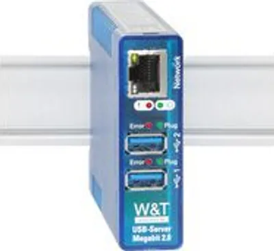 Immagine prodotto di W&T 53665 W&T Server USB Megabit 2.0, 2 porte USB indipendenti