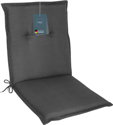 Produktbild von LILENO HOME Gartenstuhl Auflagen als [1er Set - Niedriglehner] in Uni Anthrazit (TAMI) - bequeme Liegen als Sitzauflagen für Gartenmöbel - Stuhlkissen für Gartenstühle und Klappstühle