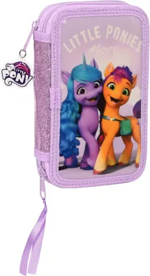 Produktbild von Doppel-Federtasche My Little Pony Lila (28 pcs)